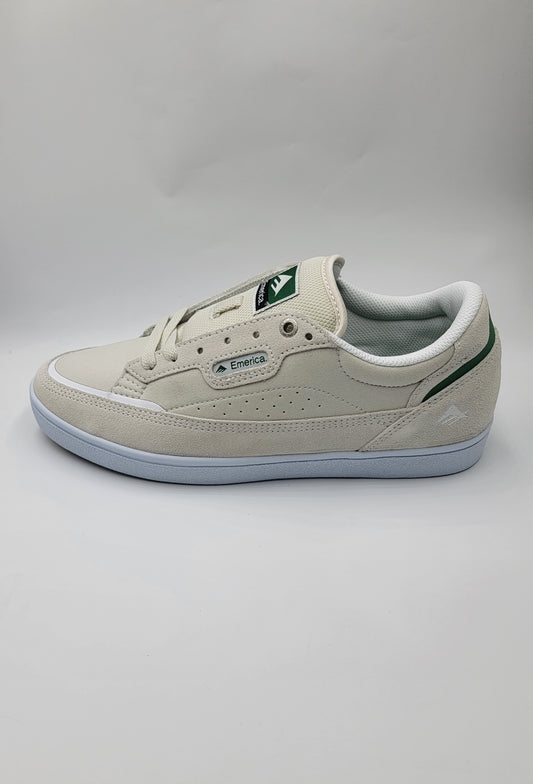 Emerica Gamma Skate Shoes - White/Green/Gum SZ 8.5